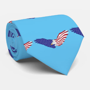 American Eagles Thunder_Cove Patriotic 4th of July Tie