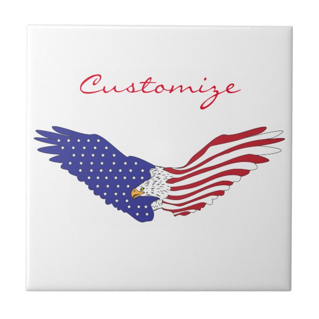 American Eagles Thunder_Cove Patriotic 4th of July Tile (Front)