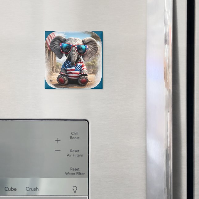 American Elephant Magnet (In Situ (Fridge))