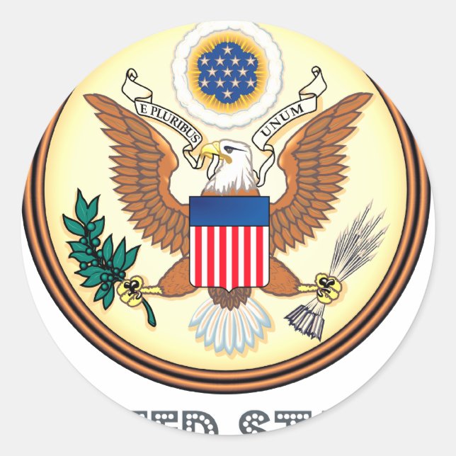 American Emblem Classic Round Sticker (Front)
