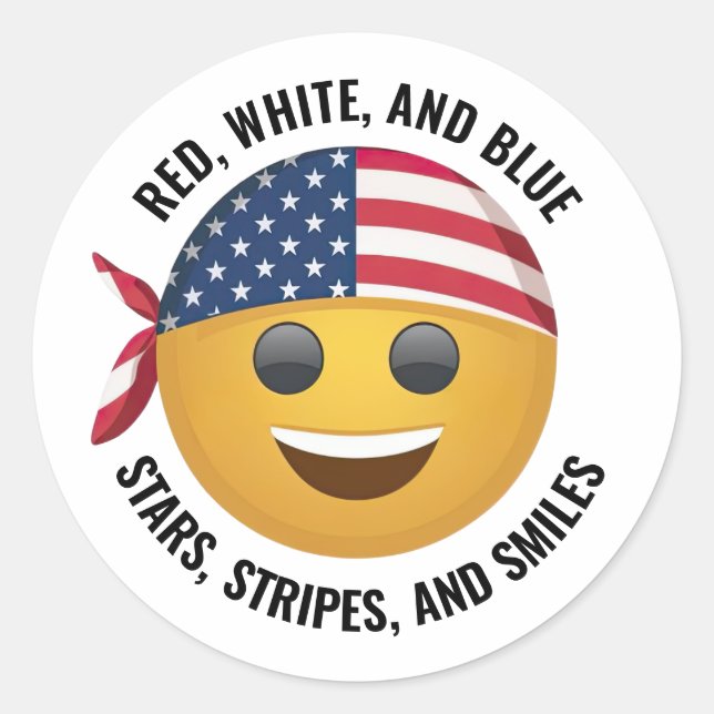 American Emoji Face Stickers (Front)