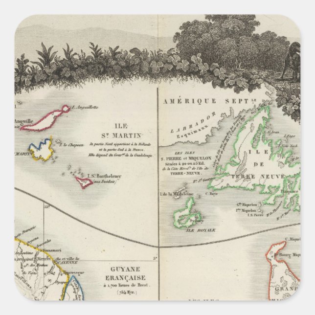 American empire square sticker (Front)