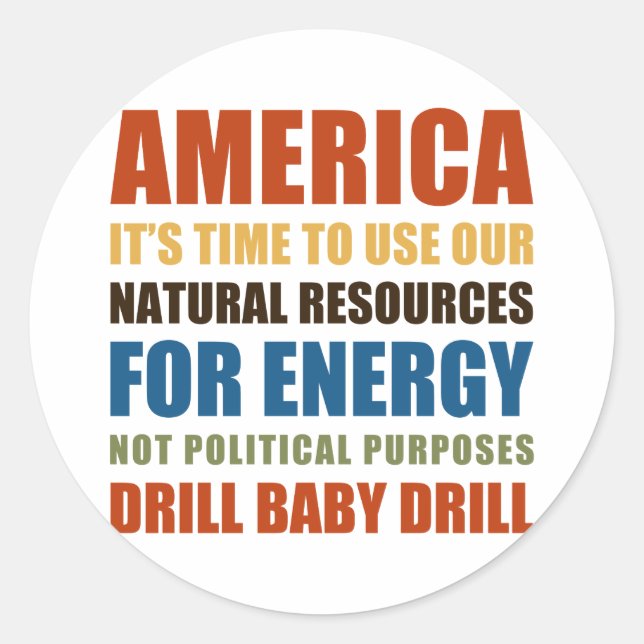 American Energy Classic Round Sticker (Front)