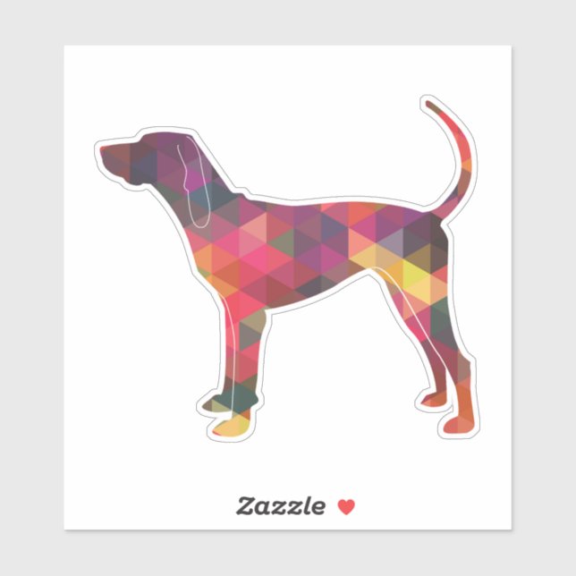 American English Coonhound Geometric Silhouette (Sheet)