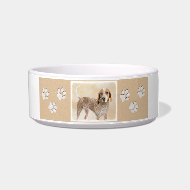 American English Coonhound Painting - Dog Art Bowl (Right)