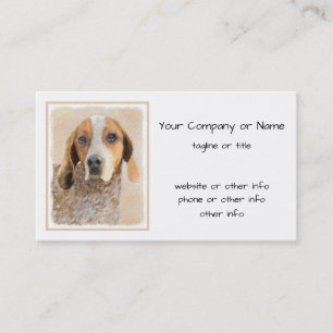 American English Coonhound Painting - Dog Art Business Card