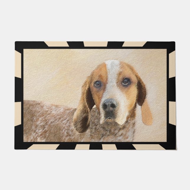 American English Coonhound Painting - Dog Art Doormat (Front)