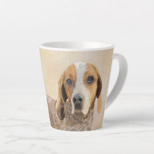 American English Coonhound Painting - Dog Art Latte Mug