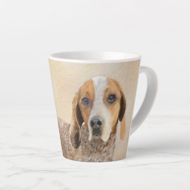 American English Coonhound Painting - Dog Art Latte Mug (Right Angle)