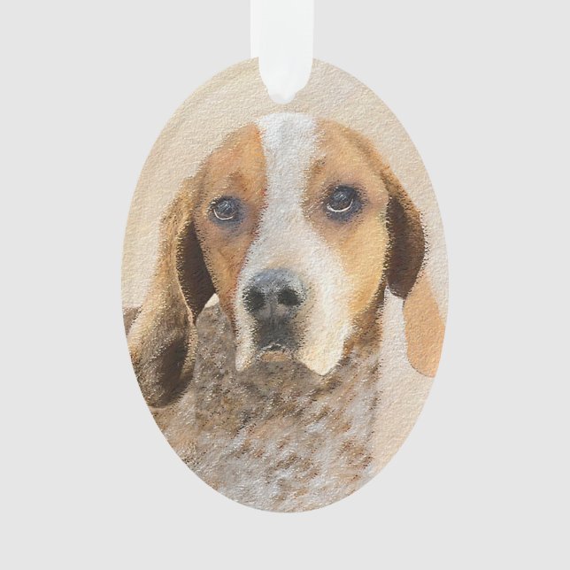 American English Coonhound Painting - Dog Art Ornament (Front)