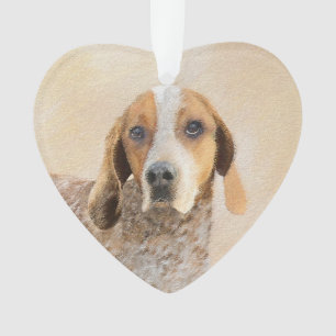 American English Coonhound Painting - Dog Art Ornament