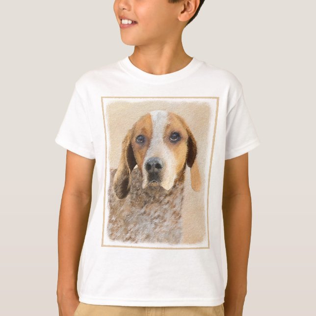 American English Coonhound Painting - Dog Art T-Shirt (Front)