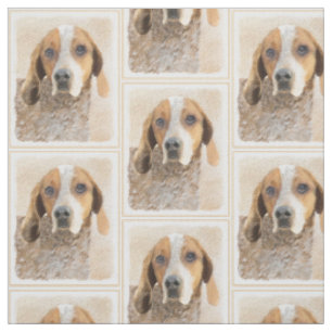 American English Coonhound Painting - Original Art Fabric