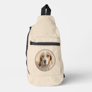 American English Coonhound Redtick Painting Dog Sling Bag