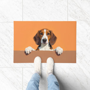 American English Foxhound Doormat Art