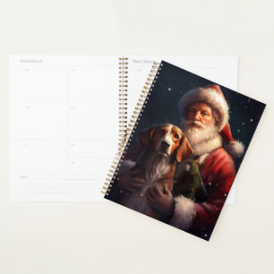 American English Foxhound Santa Claus Christmas Planner