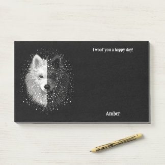 American Eskimo Abstract Art Dog Name  Post-it Notes