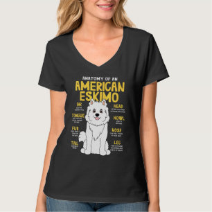 American Eskimo Anatomy Dog Mom Dad Cute T-Shirt