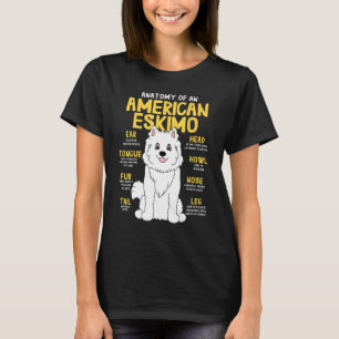 American Eskimo Anatomy Dog Mum Dad Cute T-Shirt