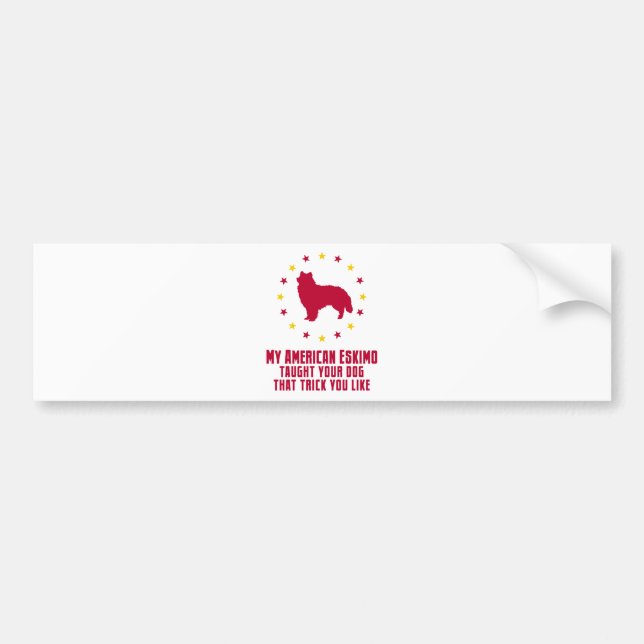 American Eskimo Bumper Sticker (Front)
