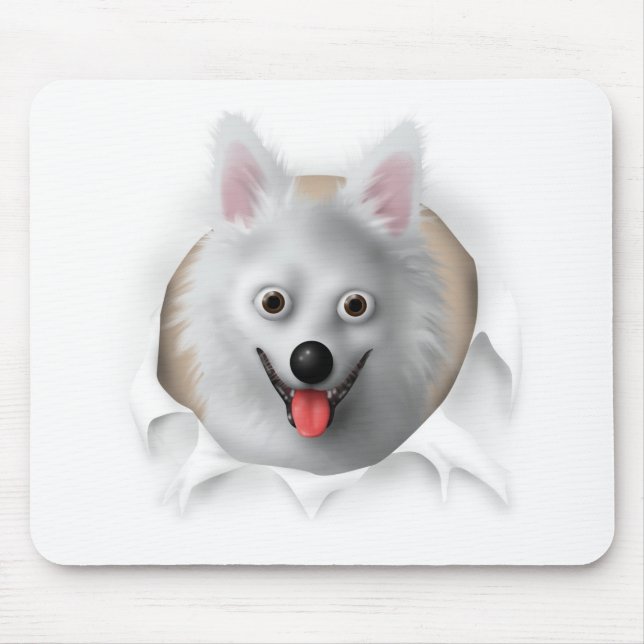 American Eskimo Busting Out Mouse Mat (Front)
