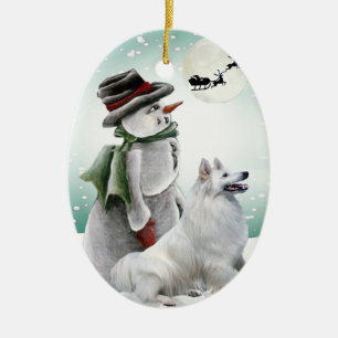 American Eskimo Christmas Ornament