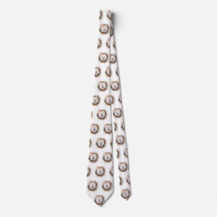 American Eskimo Christmas Wreath Festive Pup Tie