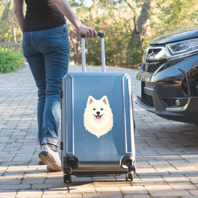 American Eskimo Dog (Suitcase Insitu)