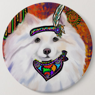 American Eskimo Dog  6 Cm Round Badge