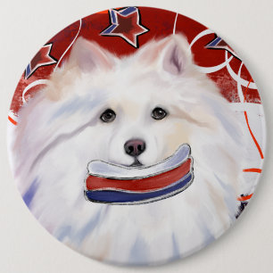 American Eskimo Dog  6 Cm Round Badge