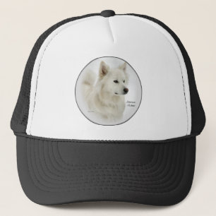 American Eskimo Dog Art Gifts Trucker Hat