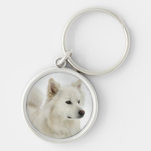 American Eskimo Dog Art Key Ring (Front)