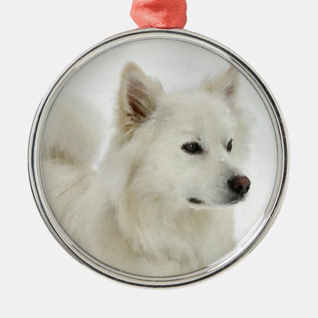 American Eskimo Dog Art Metal Tree Decoration (Front)