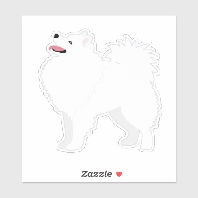 American Eskimo Dog Breed Side View Silhouette (Sheet)