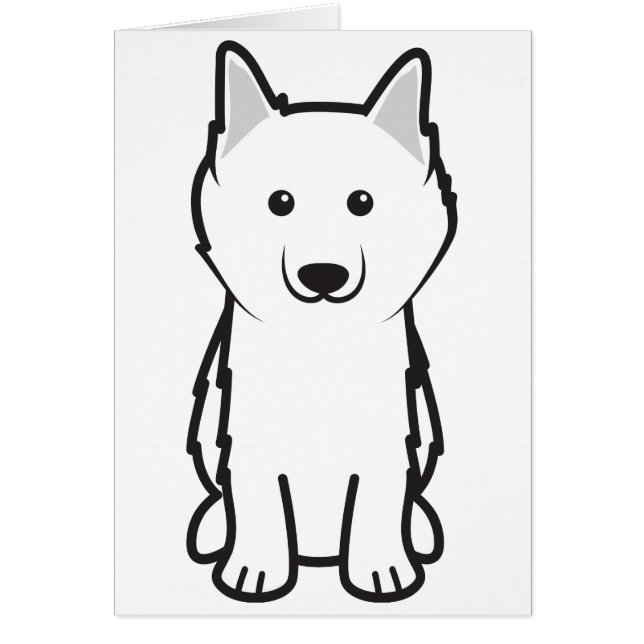 American Eskimo Dog Cartoon (Front)