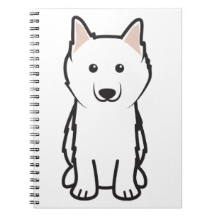 American Eskimo Dog Cartoon Notebook