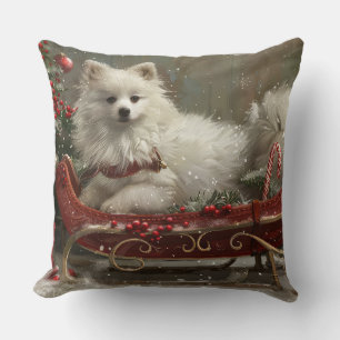 American Eskimo Dog Christmas Festive Cushion