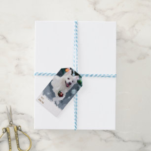 American Eskimo Dog Christmas Gift Tags