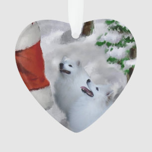 American Eskimo Dog Christmas Ornament