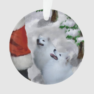 American Eskimo Dog Christmas Ornament