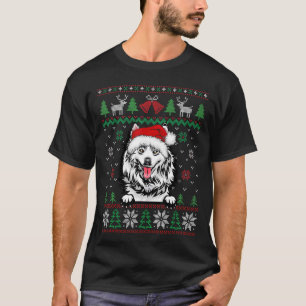 American Eskimo Dog Christmas Santa Xmas Ugly Swe T-Shirt