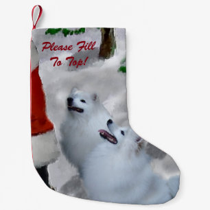 American Eskimo Dog Christmas Small Christmas Stocking