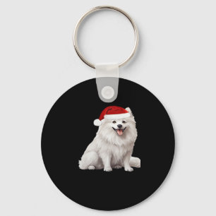 American Eskimo Dog Christmas Tree Dog Puppy Water Key Ring