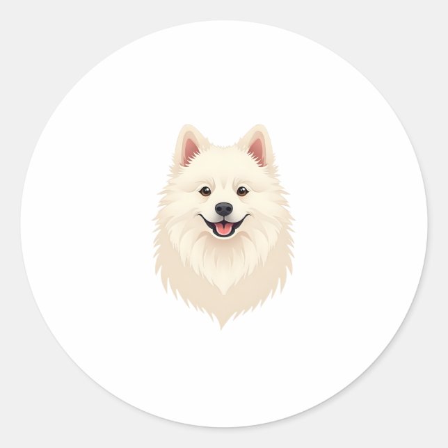 American Eskimo Dog Classic Round Sticker (Front)