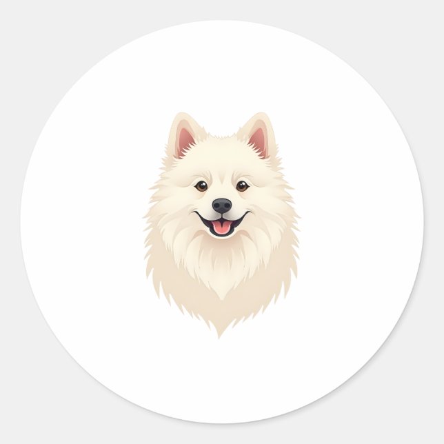 American Eskimo Dog Classic Round Sticker (Front)