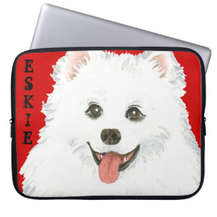 American Eskimo Dog Colour Block Laptop Sleeve