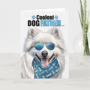 American Eskimo Dog Coolest Dad Ever Father's Day Holiday Card