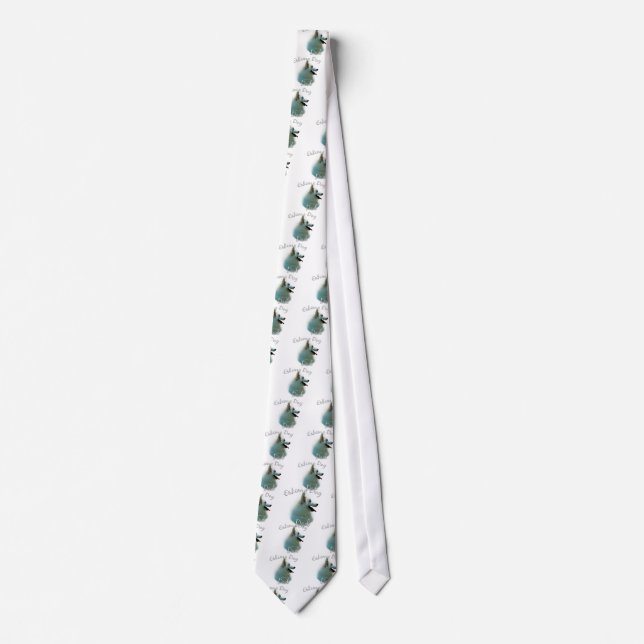 American Eskimo Dog Dad 2 Tie (Front)