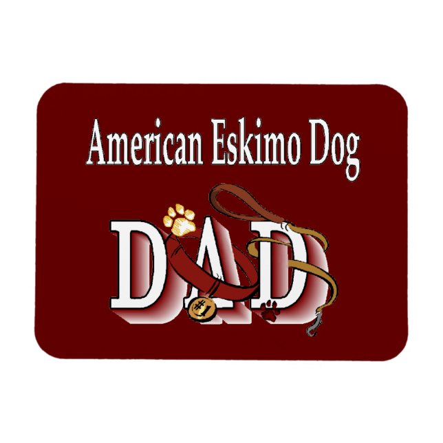 American Eskimo Dog DAD Magnet (Horizontal)