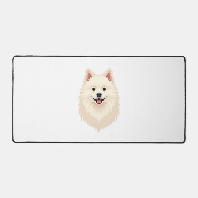 American Eskimo Dog Desk Mat (Front)